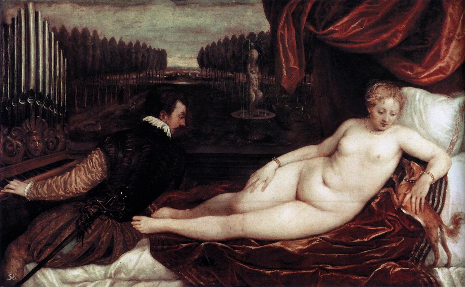 Venus With Organist And Cupid by Titian